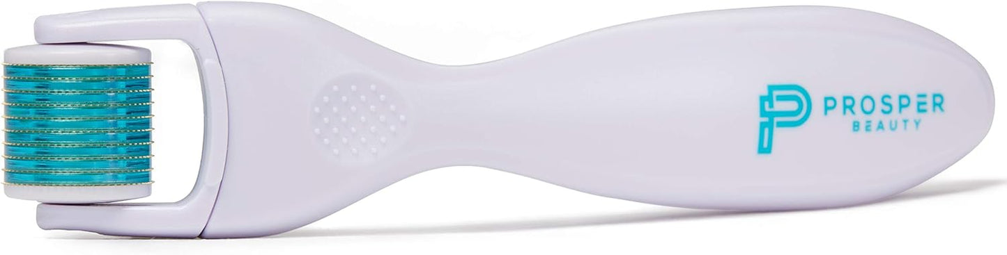 Prosper Beauty Derma Roller Microneedle Kit [DERMAROLL lite by ] 540 Titanium Micro Needles 0.25mm Microneedling Face Roller Exfoliation Microdermabrasion Derma Skin Care Tool Dermaplaning Dermapen