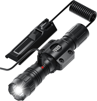 Feyachi 1500 Lumen LED Tactical Flashlight Rechargeable IPX7 Protection 4 Modes Weapon Light Mlok Rail Flashlight Included with Pressure Switch
