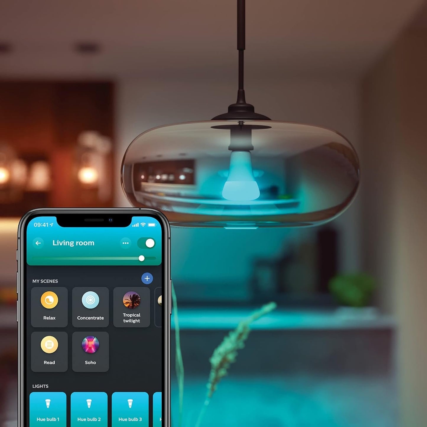 Philips Hue White and Colour Ambiance Smart Light Bulb 100W - 1600 Lumen [E27 Edison Screw] with Bluetooth. for Indoor Home Lighting, Livingroom, Bedroom. Works with Voice Control, Alexa.