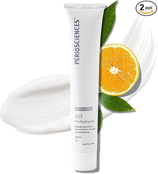 PerioSciences AO Pro Post Whitening Toothpaste with Nano Hydroxyapatite, Remineralizing, 3 fl oz / 90ml - Pack of 2