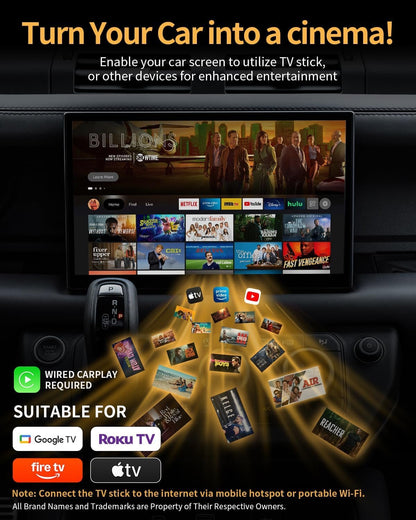 Coreyesoul CarPlay and Android Auto TV Adapter - Convert Any Wired CarPlay able to Read a TV Stick OEM Plug & Play