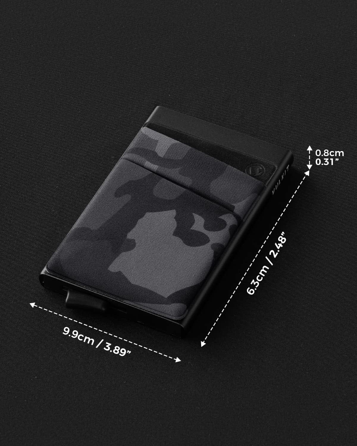 VULKIT Card Holder with Money Pocket Pop Up Wallet RFID Blocking Slim Metal Bank Card Case Holds 5 Cards and Notes