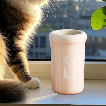 Dog Paw Washer, Pet Muddy Foot Cleaning Cup, 3,35 x 3,35 x 5,91 pollici Portatile Soft Bristle Brush, Detachable Washer for Small Medium Large Breeds, Daily Grooming, Post-Walk Cleaning