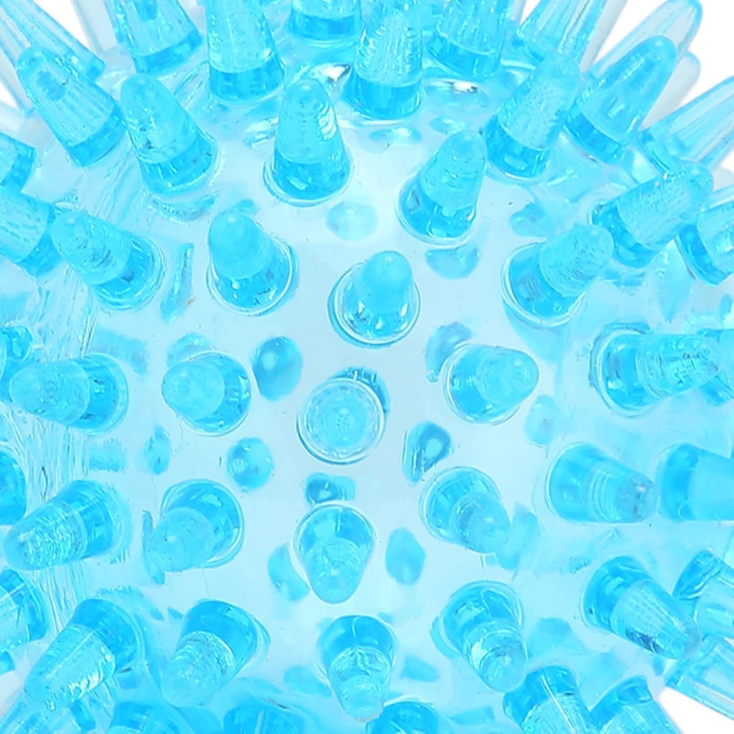 7 CM Soft Transparent Spiky Massage Ball for Hand & Wrist – Stress Relief, Deep Tissue Muscle Roller, Strength Recovery Exercise Tool, Sensory Toy for Relaxation & Stress Management（Blue）