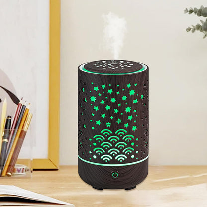 Oil Diffuser, Small Aroma umidificatore, 4-in-1 Multifunctional Design, Automatic Mist Fragrance Control, 7.01x3.94x3.94 pollici, Compact Ideal for Hotel, Kitchen, and Workplace Use