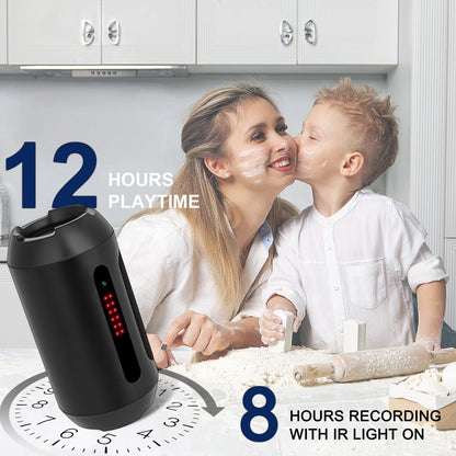OTADUG Spy Camera Speaker, 1080P HD Mini Wireless Hidden Camera Security Surveillance Nanny Camera with Video and Audio, Motion Detection, Night Vision, 15-hour Playtime, 128 GB