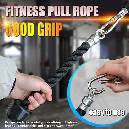 Upgraded Tricep Rope Cable Machine Attachment, LAT Pulldown Attachments for Gym, Resistance Bands Handles, Heavy Duty Exercise Handles, Professional Cable Machine Accessories for Home and Gym