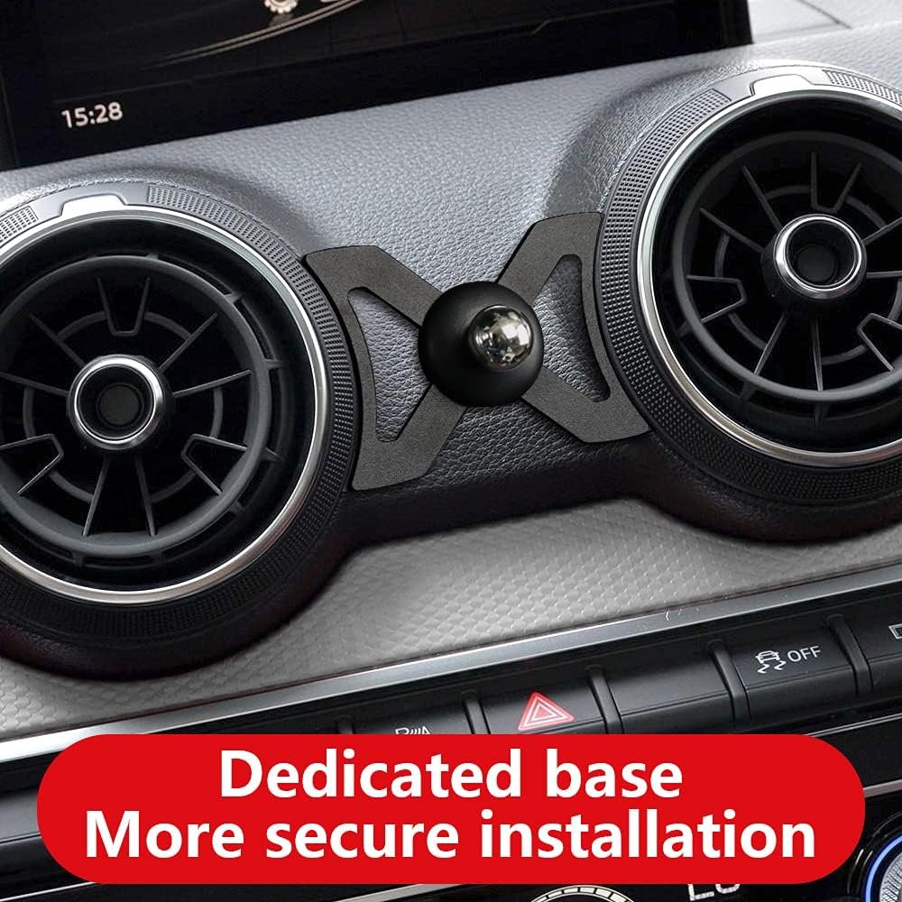 LUNQIN Car Phone Holder for Audi Q2 2018-2024 Car Accessories Navigation Bracket Interior Decoration Mobile Phone Holder