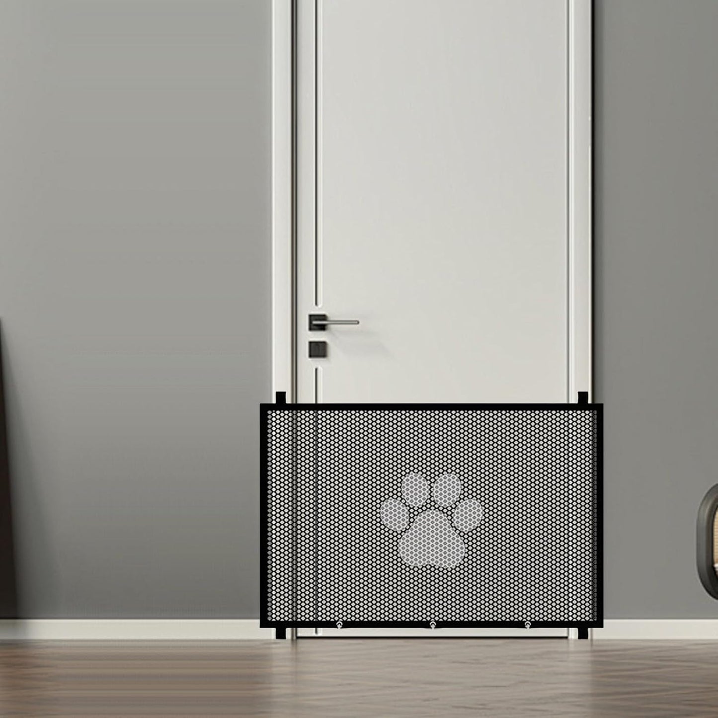 Mesh Pet Gate, Retractable Stair Barrier, Breathable Safety Fence, Detachable Lightweight Frame, Home Divider Tool, Ideal for Indoor, Outdoor, Patio, Porch, Stairway Use