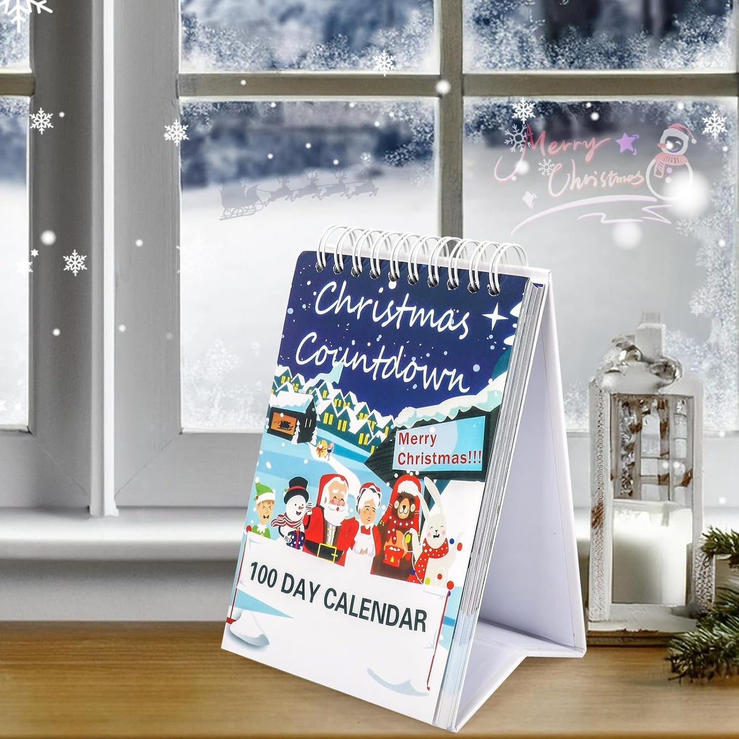 KufaerBeam Christmas Calendar 2024 100 Days Countdown Calendar Christmas Advent Calendar Countdown for Kids, Christmas Party Gifts for Home, Office, Room