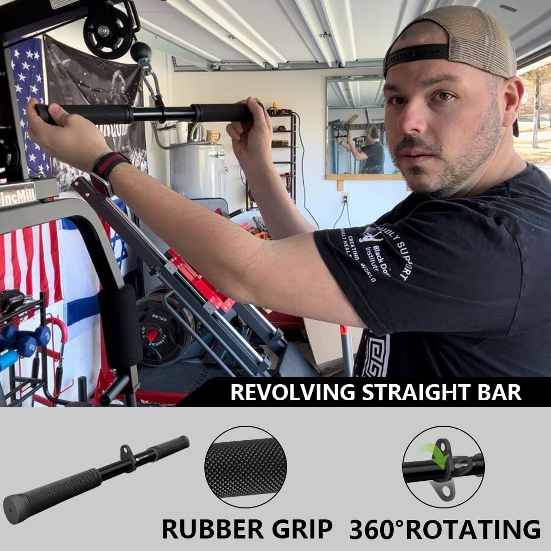 QPARVERS Cable Machine Attachment Set LAT Pulldown Attachments Weight Machine Accessories for Home Gym