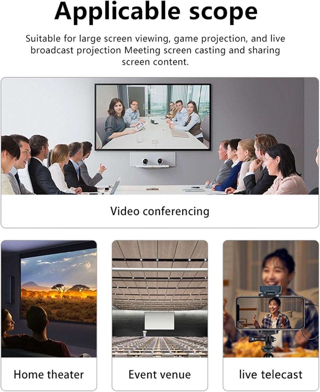 Transmitters Receiver 100ft Ranges 4K Decoding 1080P Output for Streaming Video