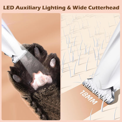 Cat Lawn Mower Hair Clippers, Silent Dog and Cat Clippers Paw Trimmer Waterproof Dog Around Paws, Eyes, Ears, Face