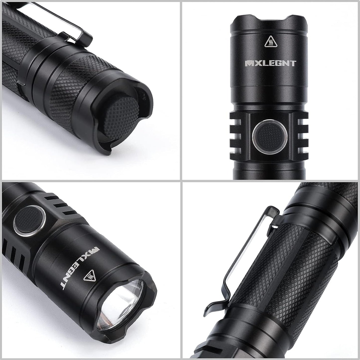 Handheld Tactical Flashlight - 2000 Lumen Super Bright Tactical Torch 5 Light Modes IPX7 Waterproof Powerful Flashlights for Outdoor Camping Hiking Emergency