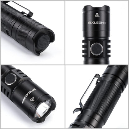 Handheld Tactical Flashlight - 2000 Lumen Super Bright Tactical Torch 5 Light Modes IPX7 Waterproof Powerful Flashlights for Outdoor Camping Hiking Emergency