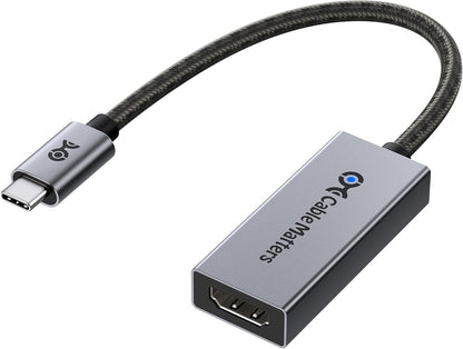 Cable Matters 48Gbps USB C to HDMI 2.1 Adapter, Support 8K 60Hz /4K 240Hz HDR, Thunderbolt 4 to HDMI 2.1, HDMI 2.1 to USB C Adapter, Compatible with iPhone 16/15 - Maximum Resolution on Mac is 4K@60Hz