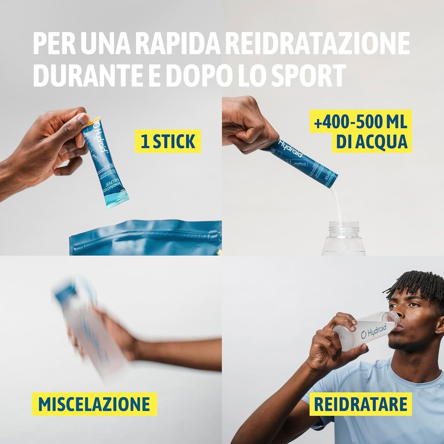 Hydraid Hydration Helper I Electrolyte Powder Mineral Salts Sports Supplements I For Better Rehydration and Recovery The 25 Sachets I After Sports and Parties I Mango-Maracuja