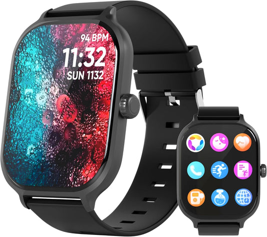 iN Tech Smart Watch Pro (Advanced) - 2 Inch HD Touch Screen - Smart Watch for Women and Men - Smart Watch for Men - Fitness Watch - Fitness Tracker Heart Rate Monitor Sleep Monitor
