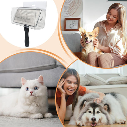 Aghi in metallo per la cura del cane, attrezzi per la pulizia degli animali domestici, strumento per la rimozione dei capelli per tutti i tipi di capelli