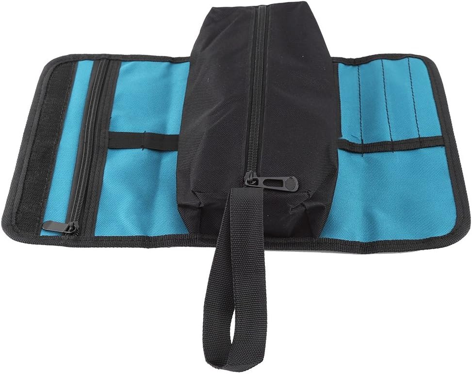 Foldable Maintenance Tools Storage Holder Roll Bag Professional Electrician Techincian Homeowner Tools Organizer Bag Oxford Cloth Convenient Carry with Hand Strip