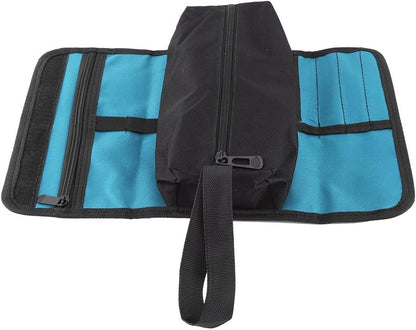 Foldable Maintenance Tools Storage Holder Roll Bag Professional Electrician Techincian Homeowner Tools Organizer Bag Oxford Cloth Convenient Carry with Hand Strip