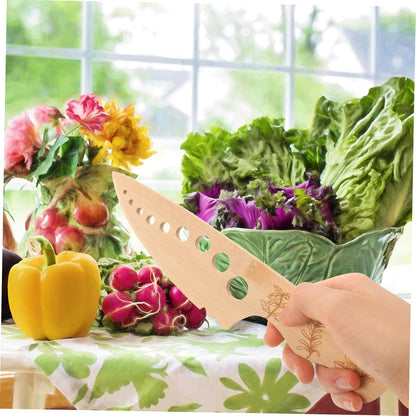 CIYODO Wooden Vegetable Stripper Tool Leaves Remover for Easy Vegetable Preparation and Smooth Peeling Tool for Kitchen Use Lightweight and Practical Kitchen Gadget