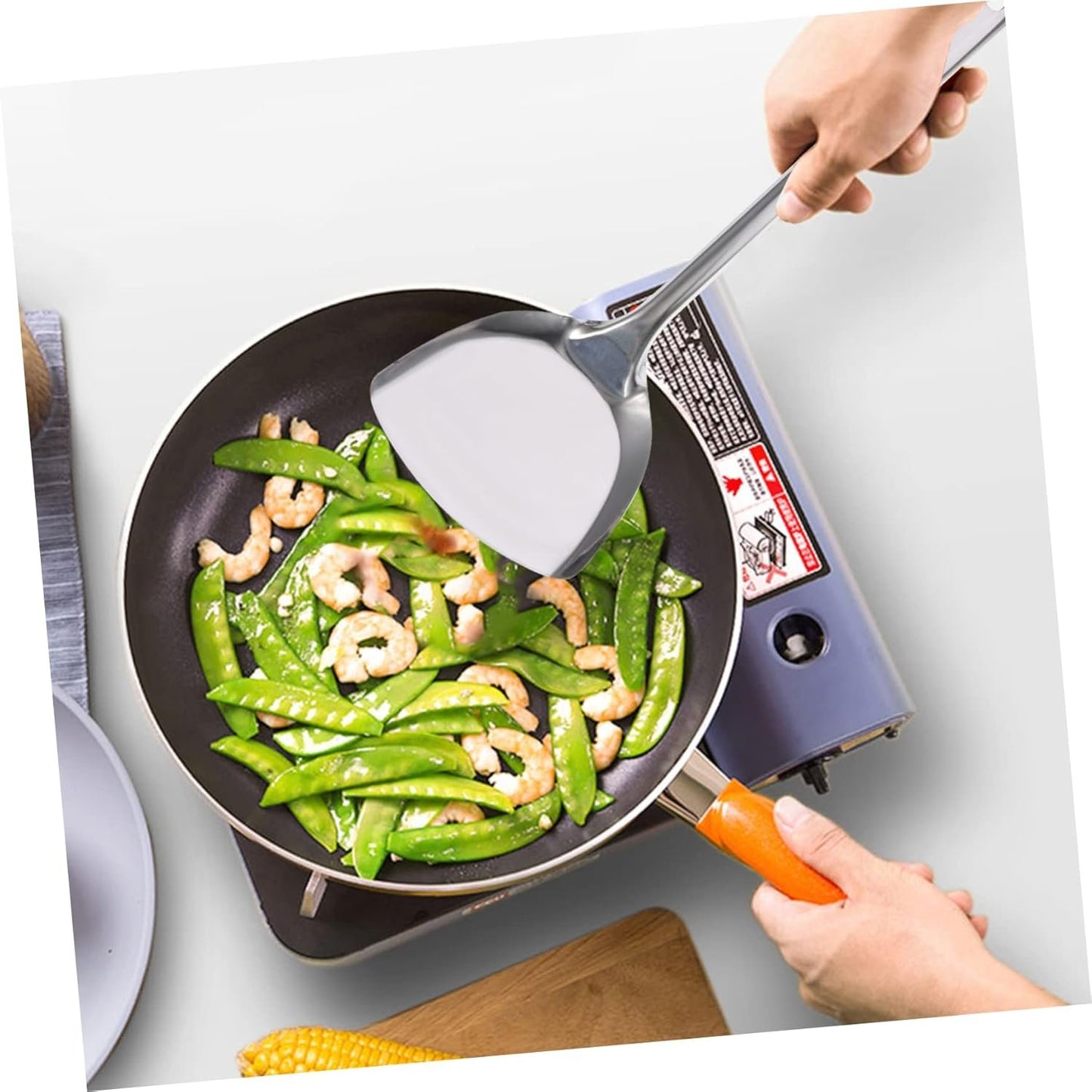 UTHCLO 7Pezzi Utensili Acciaio Inossidabile Gadget Per Cottura e Pentolame Include Schiumarola e Spatola Utensili Essenziali Per Cucina