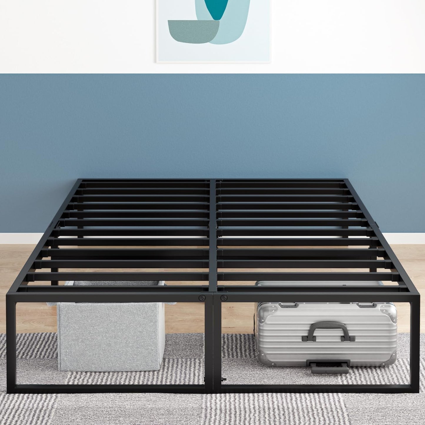 Maxzzz Full Bed Frame, 16 Inch Metal Bed Frame Platform/Mattress Foundation with Steel Slat Support/No Box Spring Needed/Easy Assembly,Full