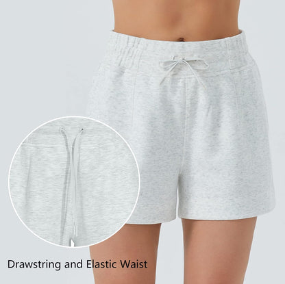 THE GYM PEOPLE Women's Drawstring Sweat Shorts High Waisted Summer Workout Lounge Shorts with Pockets