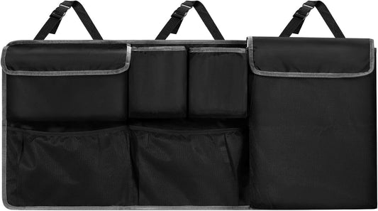 Xinthail Car Trunk Organizer for Mazda CX5/CX-5 CX30/CX-30 CX50/CX-50 CX9/CX-9 CX3 CX7/CX-7 GS GT I Sport Touring Carbon Edition SUV - Spacious Storage, Backseat Hanging Bag, Tissue Holder