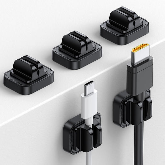5Pack Cable Spring Holder Clips, Cord Organizer for Desk - Lamicall Adjustable Cord Clip, Wire Holder Organizer, Phone USB Charger Cable Holder, Wire Cord Management for Wall Car Desktop Nightstand