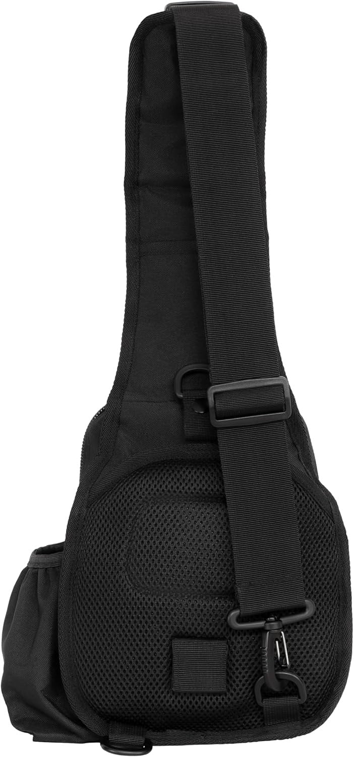 Sling Bag for Men - Lightweight & Compact EDC Gear Bag for Travel, Range, Hiking, Outdoor Sports - Weatherproof and Durable Nylon Crossbody Range Bag Day Pack - Black CCW Sling Bag, Black, Regular