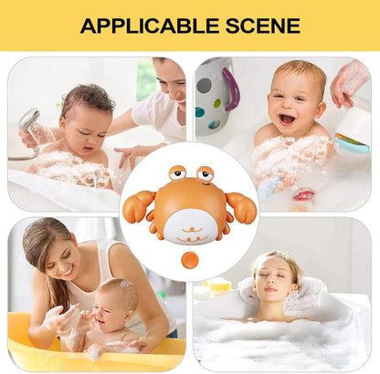 Toddler Bath Toy, Cute Crab Shape, 3,94 x 5,31 in Kids Water Companion, autentico Wind-Up Floating Design, Interactive Parent-Child Play for Beach, Travel, Daycare,