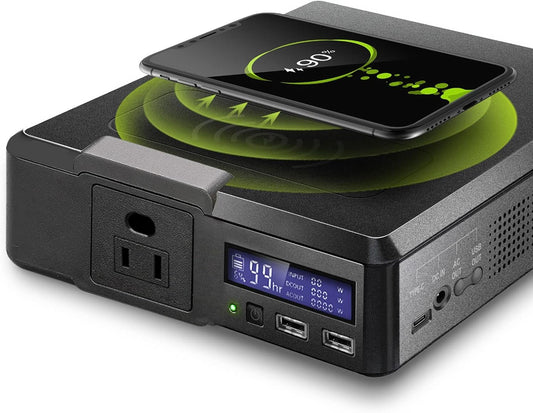 ALLPOWERS Portable Power Station 200W, 154Wh Outdoor Power Bank with AC Outlets USB Ports Wireless Charger, Portable Power Station for Laptop Phone Camera Tablet Camping Emergency