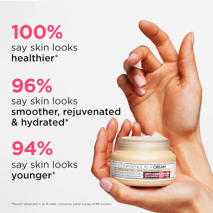 IT Cosmetics Confidence in a Cream - Hydrating & Anti Aging Face Moisturizer, Visibly Reduces Fine Lines, Wrinkles & Signs of Aging, Repairs Skin Barrier, With Squalane & Ceramides, For All Skin Types