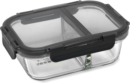 Pyrex Meal Prep Divided Glass Storage, 580 ml Capacity