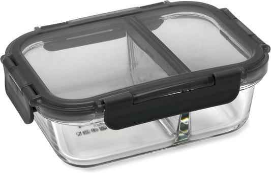 Pyrex Meal Prep Divided Glass Storage, 580 ml Capacity