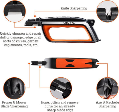 SHARPAL 103N All-in-1 Knife Garden Tool Multi-Sharpener for Lawn Mower Blade, Axe, Hatchet, Machete, Pruner, Hedge Shears, Scissors