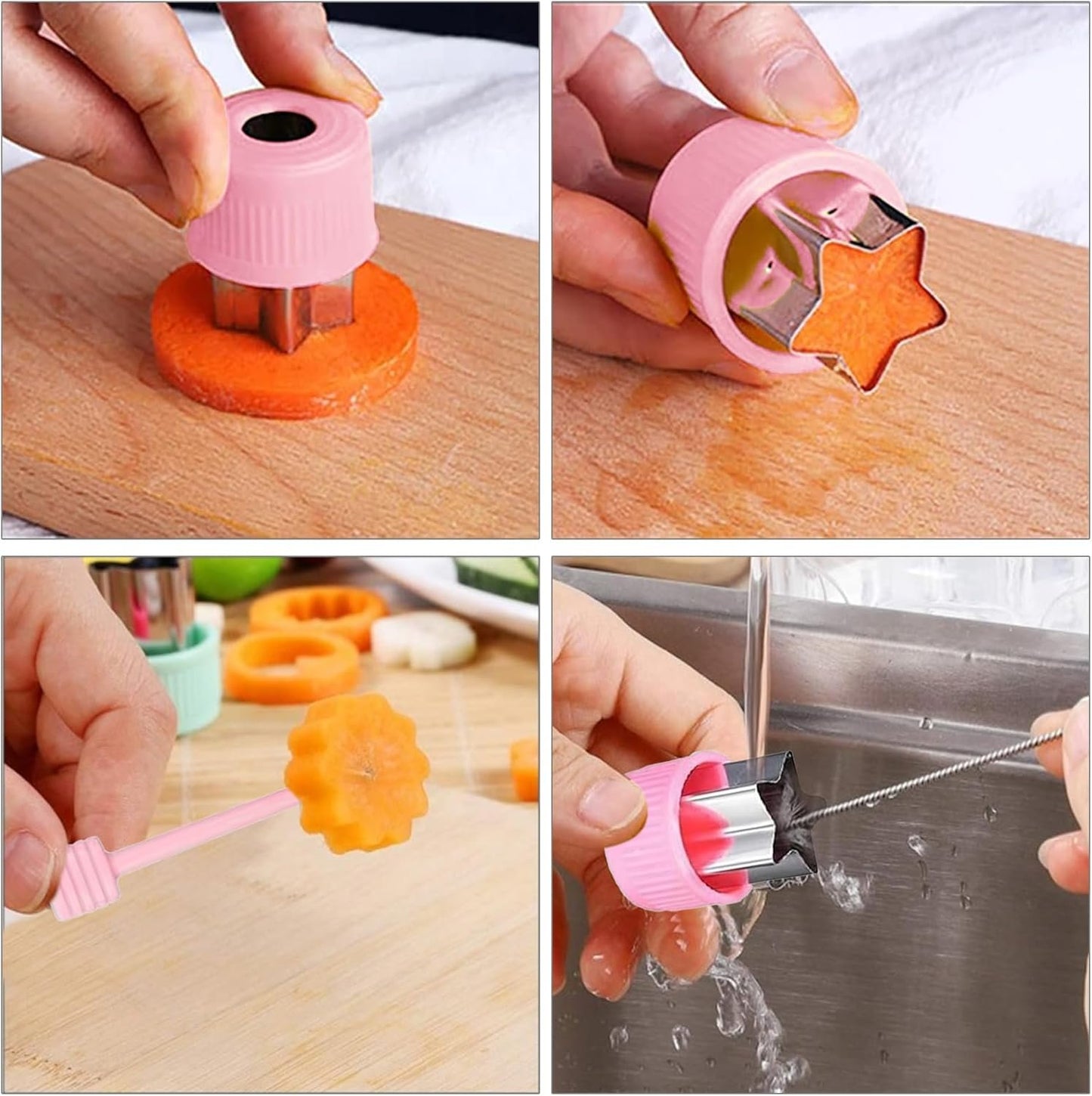 20pcs Mini Fruit Cutter Shapes Set, 1.6" Vegetable and Cutters Fruit Cookie Pastry Stamps Mold for Kids Baking and Food Supplement Tools Accessories (C20)