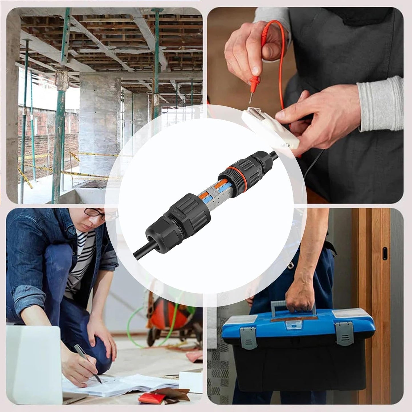 Landscape Wire Connector, Outdoor Waterproof Junction Box, Heavy Duty Underground Wire Connectors for Street, Garden, Pathway, and Landscape Lighting Installation