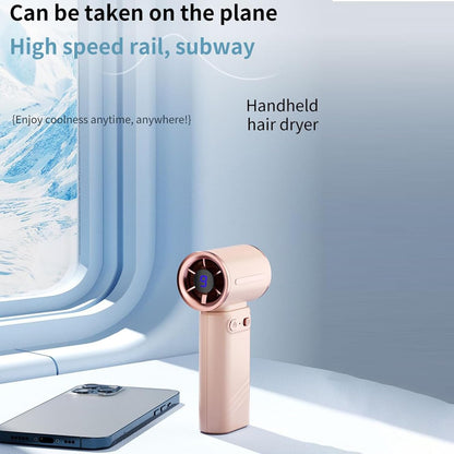 Portable Handheld Fan, Rechargeable Personal Fan, 5 x 2.36 Inches Size Compact High-Speed 9 Gear Cooling, Digital Display for Women Men, Ideal for Travel & Outdoor Use