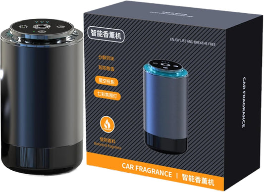 Car Air Freshener - Car Fragrance Diffuser | Smart Auto Air Freshener Projector, Long-Lasting Scent Odor Eliminator, Oil Diffuser With Adjustable Intensity, Car Interior Accessories