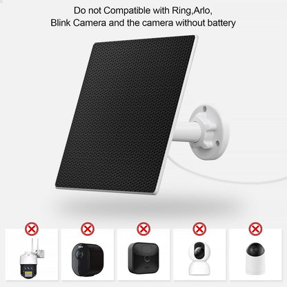 SANKABA Solar Panel for Security Camera,5W USB DC 5V Camera,Micro & USB-C Port Panel,IP65 Waterproof Charger Camera with 360° Adjustable Mounting SANKABA-000010