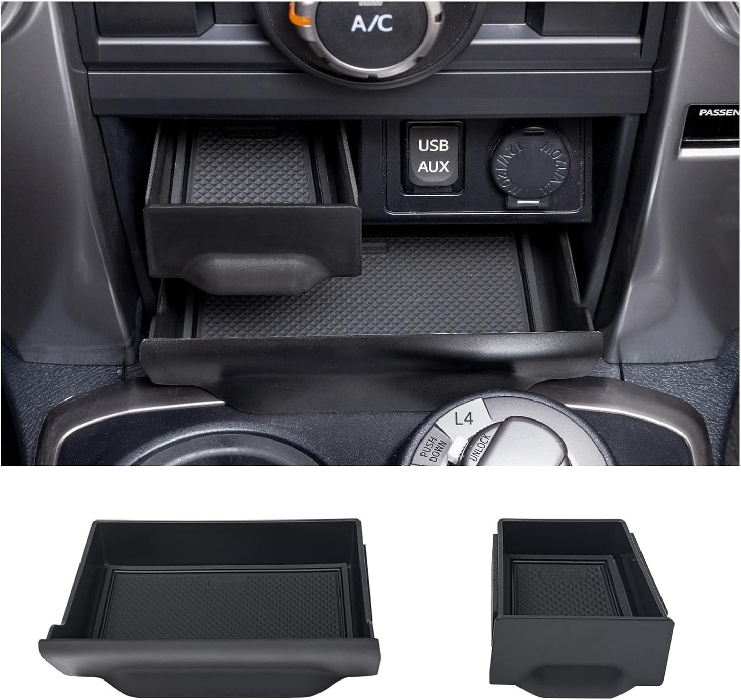 JDMCAR Storage Drawer Compatible with Toyota 4Runner Accessories 2014-2022 2023 2024 Center Console Organizer Storage Cubby Box Interior Accessories