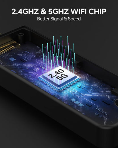 Wireless HDMI Transmitter and Receiver - 4K Decoding 1080P 60HZ Output, Dual Band 2.4GHZ/5GHz, 98FT, Streaming Video Audio from Laptop, PC, STB, Camera to TV, Projector, Monitor(Black)