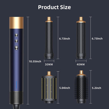 Air Styler Hair Dryer Brush,Multi-Styler with Auto-Wrap Curlers,Hot Air Hair Styler & Dryer Set,Anti-Flying Warping,Hot Shunfa,Styling Without Heat Damage,with Protective Travel Case