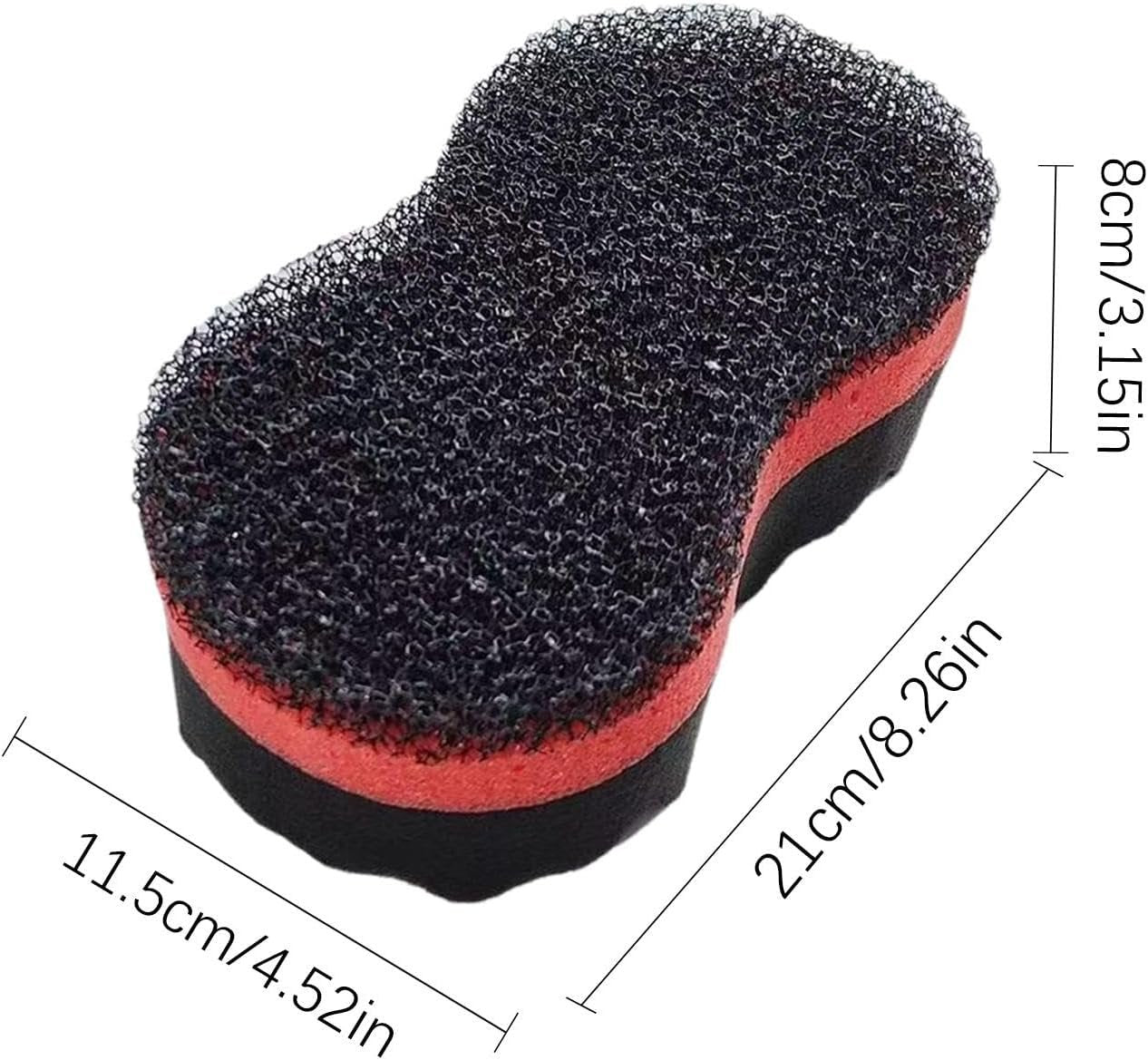 Car Wash Sponge, Buffing Sponge, 8.27-Inch Honeycomb Wax Applicator Pad, Auto Detailing Foam for Cleaning, Paint Protection, Fine Polishing, Waxing, Detailing