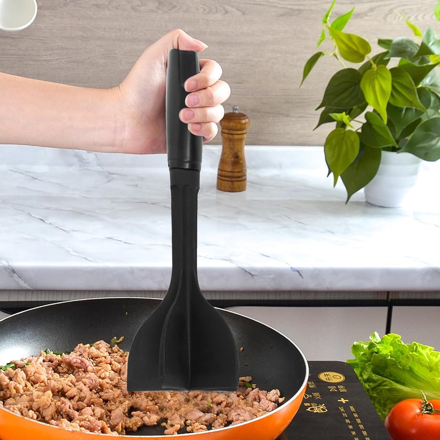GKYZBB Meat Masher,Ground Beef Smasher,Hamburger Smasher Tool,Meat Masher Kitchen Tool,Cooking Essentials for Kitchen,Most Useful Kitchen Gadgets