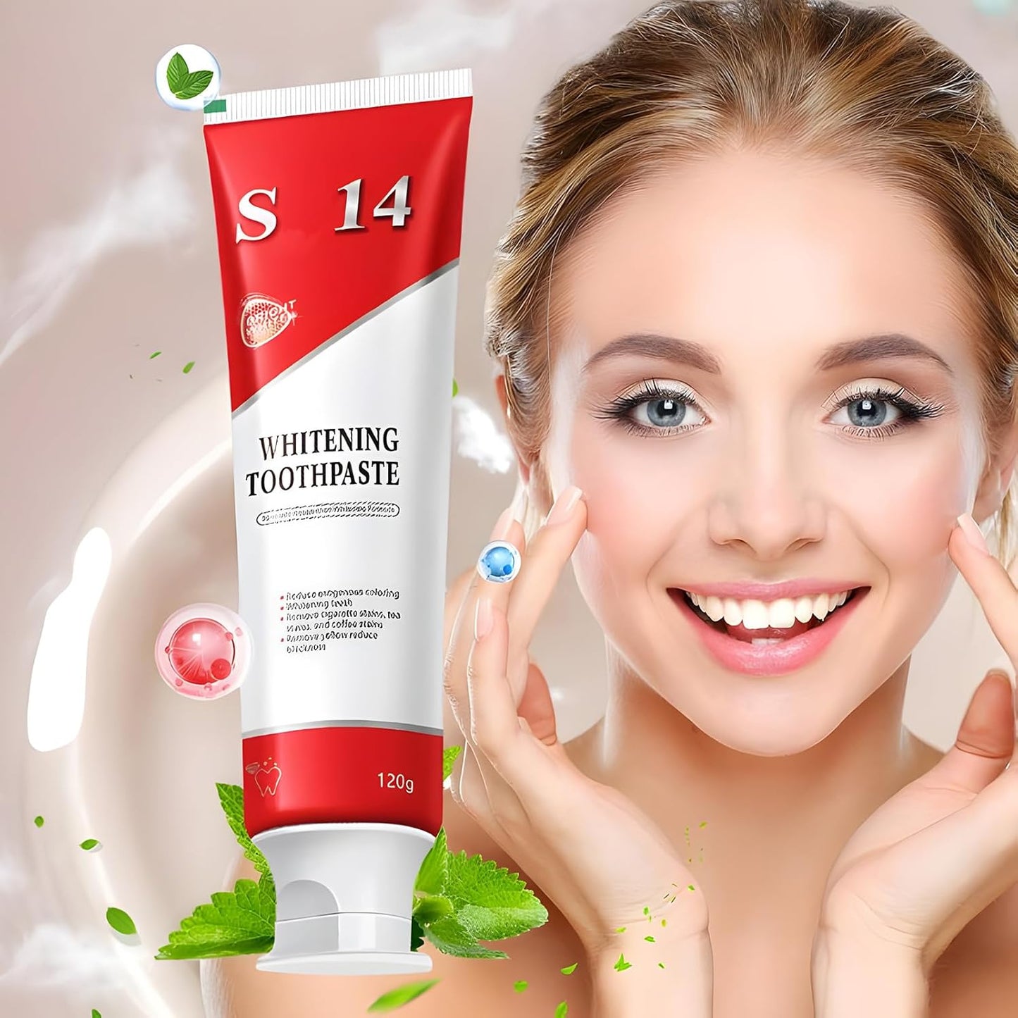 Natural Toothpaste, Gentle Brightening, Odor Remover, Orals Hygiene, Pure Formula, Freshs Burst, Mints, Vibrant Care, Cavity Defense, with Lasting Zest for Optimal Smile