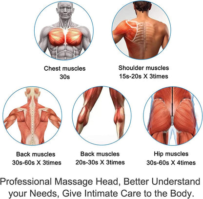 Massage Gun Heads for Hypervolt Go，Replaceable Massager Gun Attachment 6 Different Muscle Massager Heads Deep Tissue Percussion Plug and Play Salon Tools Home Pain Relief New Upgrade Massage Head